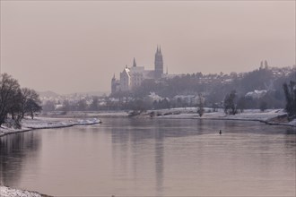 Winter atmosphere in Meissen with Albrechtsburg Castle