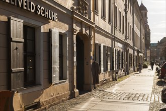 Dresden, the Königstrasse in the baroque quarter of the inner Neustadt is a popular shopping street