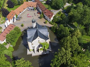 The moated castle of Klaffenbach in the Klaffenbach district of the city of Chemnitz in the Free