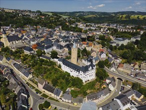 Wildeck Castle is a former hunting lodge in Zschopau in Saxony. It stands on a rocky spur in the