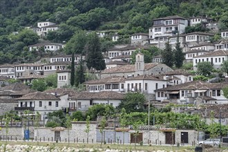 The white houses in the Gorica district of the southern Albanian city of Berat are a UNESCO World