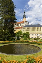 Weesenstein Castle rises on a rocky outcrop of nodular mica schist with quartzite inclusions above