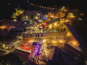 Christmas market at Königstein Fortress in Saxon Switzerland