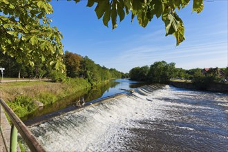 Bad Dürrenberg Saale bank and weir