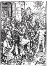 Woodcuts of the Great Passion, Christ on the Cross, woodcut by Albrecht Dürer, historical, digital