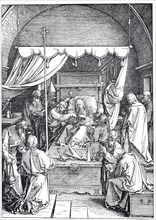 The woodcuts to complete the picture cycle of the Life of the Virgin, the Death of the Virgin,