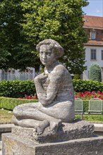 Statue, park in front of tourist information, Bamberg, Upper Franconia, Bavaria, Germany, Europe