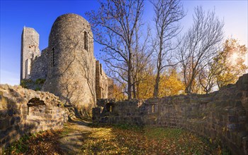 Stolpen Castle in autumn