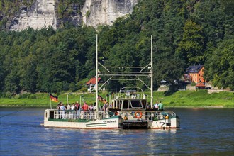 Yaw rope ferry in Rathen