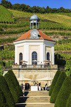 Wackerbarth Castle or Wackerbarths Ruh is a Baroque castle surrounded by vineyards in the