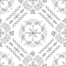 Hand drawn seamless floral pattern on a white background, vector textile template