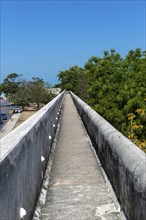 Fortifications Spanish military architecture of city walls, Campeche city, Campeche State, Mexico,