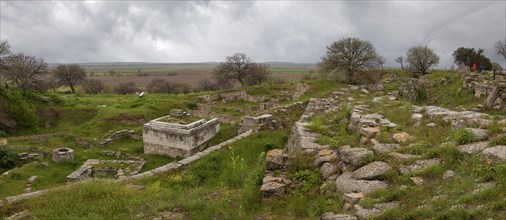 The Altar Square in the Ancient Site of Troy, Troy, Truva, Canakkale, Marmara, Western Turkey,