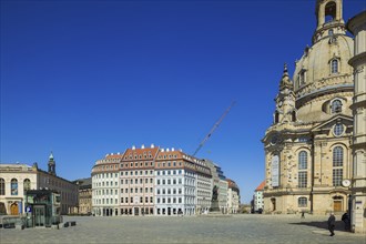 Dresden Corona time, the otherwise lively city centre of Dresden is deserted in the Corona pandemic