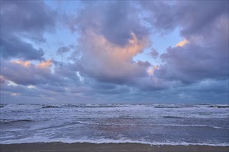 Beach, Sea, Clouds, Dawn, Sunrise, Zandvoort, North Sea, North Holland, Netherlands