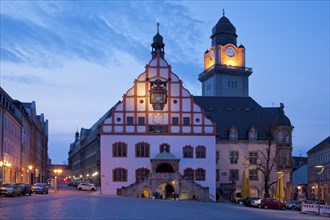 Plauen market square with town hall