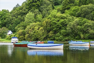 Boats in Balmaha, Loch Lamond, Scotland, UK