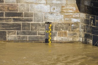 Flooding on the Terrassenufer in Dresden