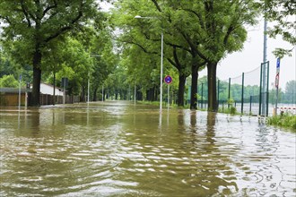 Pieschner Allee under water