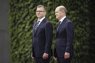 (R-L) Olaf Scholz, Federal Chancellor, receives. Petteri Orpo, Prime Minister of the Republic of