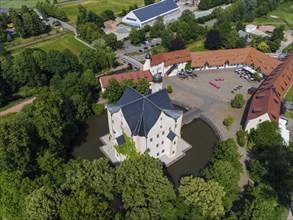 The moated castle of Klaffenbach in the Klaffenbach district of the city of Chemnitz in the Free