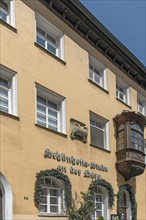 House sign, former Gasthaus Lamm, Lammsgasse 14, Nuremberg, Middle Franconia, Bavaria, Germany,