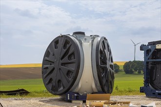 Components for a new giant wind turbine in Voigtsdorf, rotor blade image