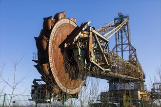 The excavator 1473 with the type designation SRs 1500 (1) is a bucket wheel excavator that was