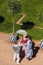 Return of the oranges from their winter quarters to the Dresden Zwinger