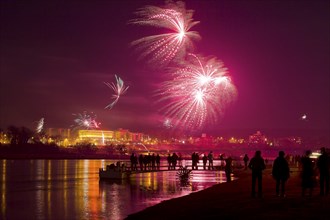 Dresden New Year's Eve fireworks over the Waldschlösschen