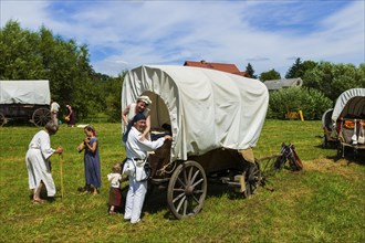 Settlers' train in Central Saxony