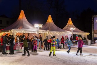 Ice skating at the Riesa Klosterweihnacht