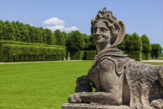 The Grosssedlitz Baroque Garden with the Friedrichschlösschen is situated on a hill on the left