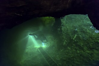 Divers in the Marie Louise Stolln visitor mine