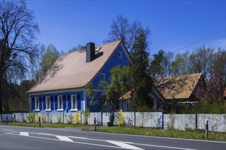 Blue House in Neukollm in Lusatia