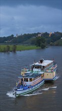 Passenger steamer Meissen. Built in 1885, the PD Meissen is the third oldest paddle steamer in the