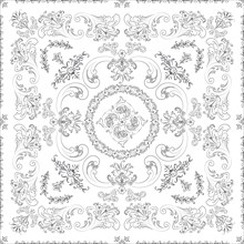 Hand drawn seamless floral pattern on a white background, vector textile template