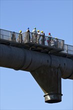 Group on the skywalk of the former Phoenix West industrial plant, Dortmund, Ruhr area, North