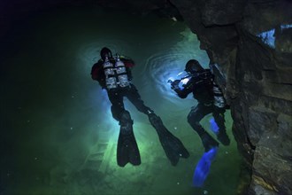 Divers in the Marie Louise Stolln visitor mine