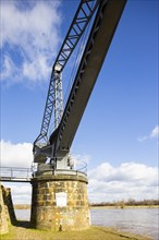 Former Übigau shipyard. A technical monument is a huge iron slewing crane with a lifting capacity