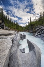 Marble Lottet, Marble Castle, Marble Gorge, Glomaga River, Mo I Rana, Nordland, Norway, Europe