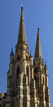 Western two-tower complex of the Elisabethkirche, Marburg an der Lahn, Hesse, Germany, Europe