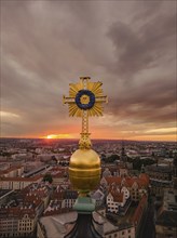 Towers of Dresden's Old Town, Church of Our Lady with domed cross