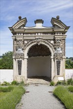 Paradise Garden with Garden Grotto, Neuburg am Inn Castle, Neuburg am Inn, Lower Bavaria, Bavaria,