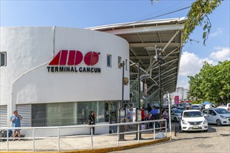 ADO bus terminal downtown city centre, Cancun, Quintana Roo, Yucatan Peninsula, Mexico, Central