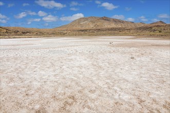 Sandbeach with salt or minerals. Sal. Pedro Da Sal. Cabo Verde. Africa