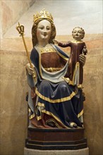 High medieval Rhenish seated Madonna in the Gregory Chapel, Limburg Cathedral St. George, Limburg