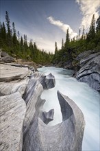 Marble Lottet, Marble Castle, Marble Gorge, Glomaga River, Mo I Rana, Nordland, Norway, Europe