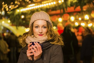 Young woman at the Striezelmarkt