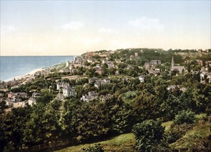 View from Ste.Adresse, Le Havre, France, c. 1890, Historic, digitally enhanced reproduction of a